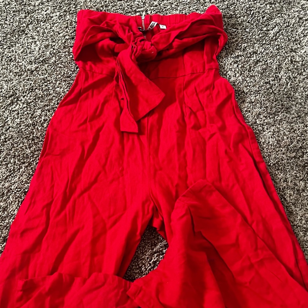 Red pant jumper